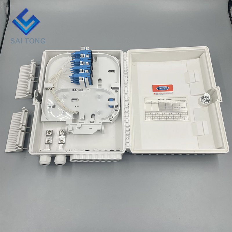 어댑터가 있는 ODB NAP 16 코어 광섬유 터미널 박스 16 포트 ftth 광섬유 분배 상자 실외 벽 마운트 FTTH 박스