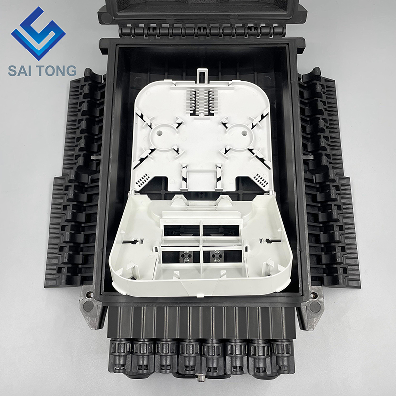 Saitong 섬유 광학 16 코어 스플 라이스 인클로저 분배기 상자 Caja 낮잠 상자 PLC 분배기 광섬유 분배 상자