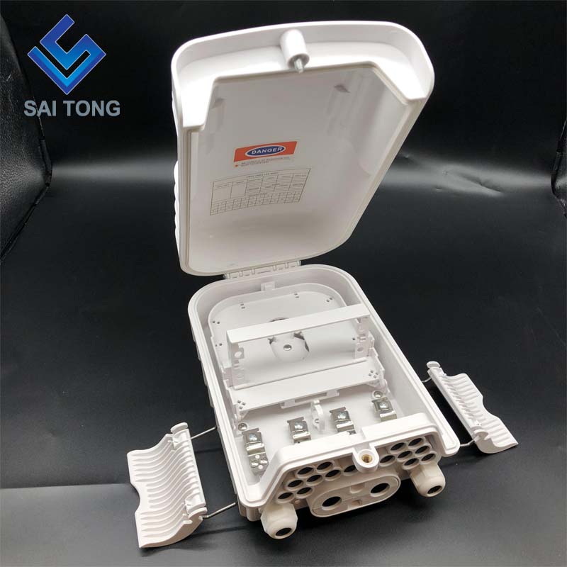 Saitong 16 코어 광섬유 폐쇄 상자 PLC FTTH FTTX FTTP 섬유 종료 상자 IP65 야외 광섬유 공동 상자 새로운 스타일