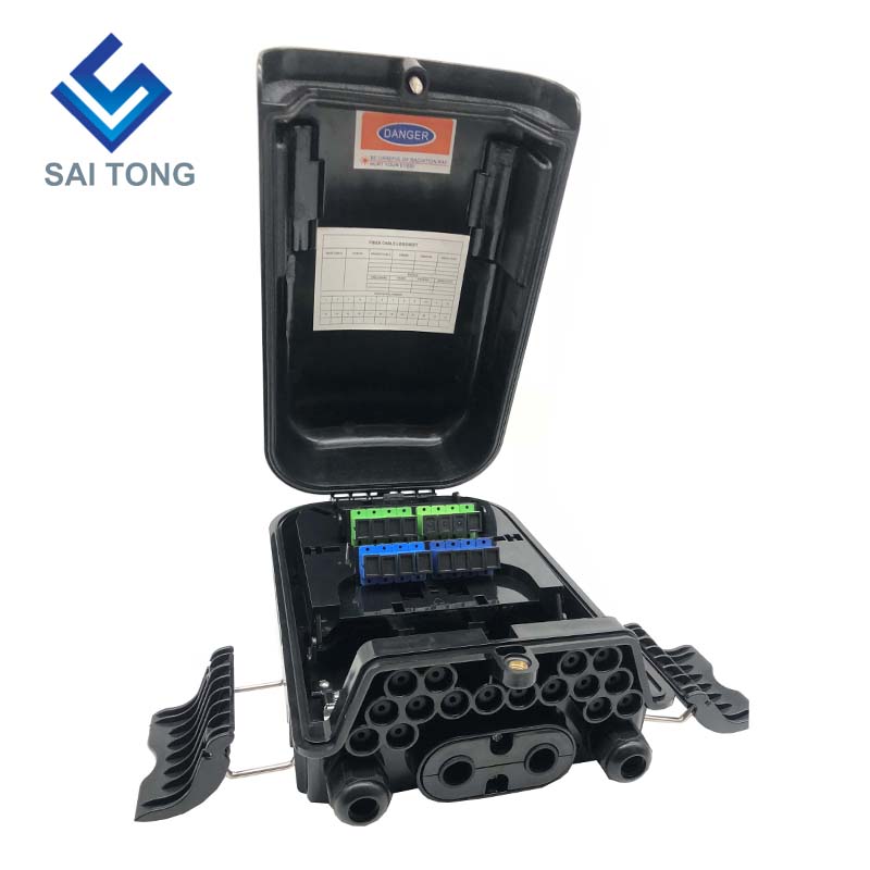 Saitong 16 코어 광섬유 폐쇄 상자 sc FTTH FTTX FTTP 섬유 종료 상자 IP65 야외 광섬유 공동 상자 새로운 스타일