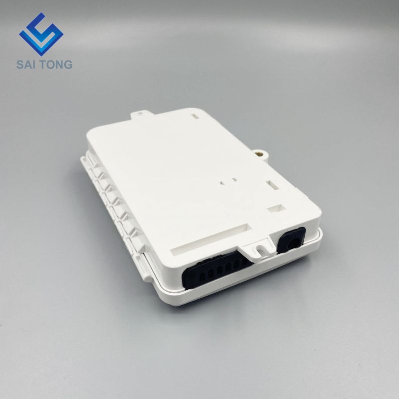 Saitong 1/6 포트 FTTH FTTX 6 코어 광섬유 분배 상자 PLC 지원 상자 ABS 광학 상자