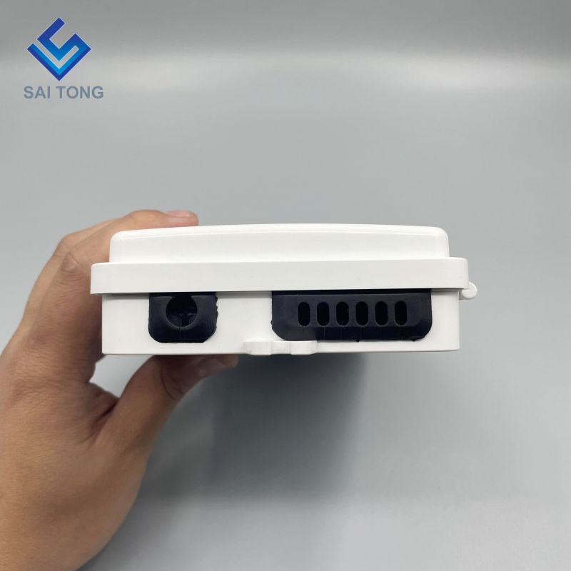 Saitong 1/6 포트 FTTH FTTX 6 코어 광섬유 분배 상자 PLC 지원 상자 ABS 광학 상자