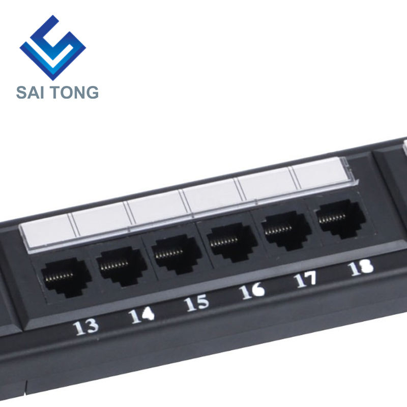 1U 19'' 24 포트 RJ45 크로네 자켓, 스틸 브래킷 Cat5e 패치 패널 블랭크 비차폐 utp Cat5e CAT5 CAT6 RJ45 패치 패널