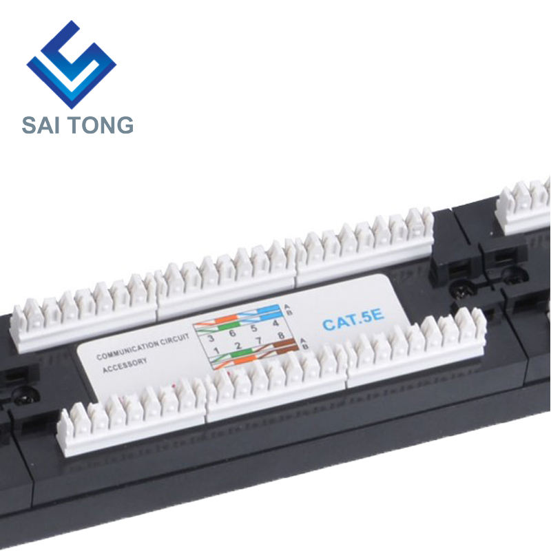 1U 19'' 24 포트 RJ45 크로네 자켓, 스틸 브래킷 Cat5e 패치 패널 블랭크 비차폐 utp Cat5e CAT5 CAT6 RJ45 패치 패널