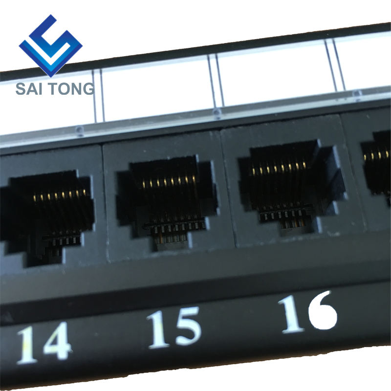 1U 19'' 24 포트 RJ45 크로네 자켓, 스틸 브래킷 Cat5e 패치 패널 블랭크 비차폐 utp Cat5e CAT5 CAT6 RJ45 패치 패널