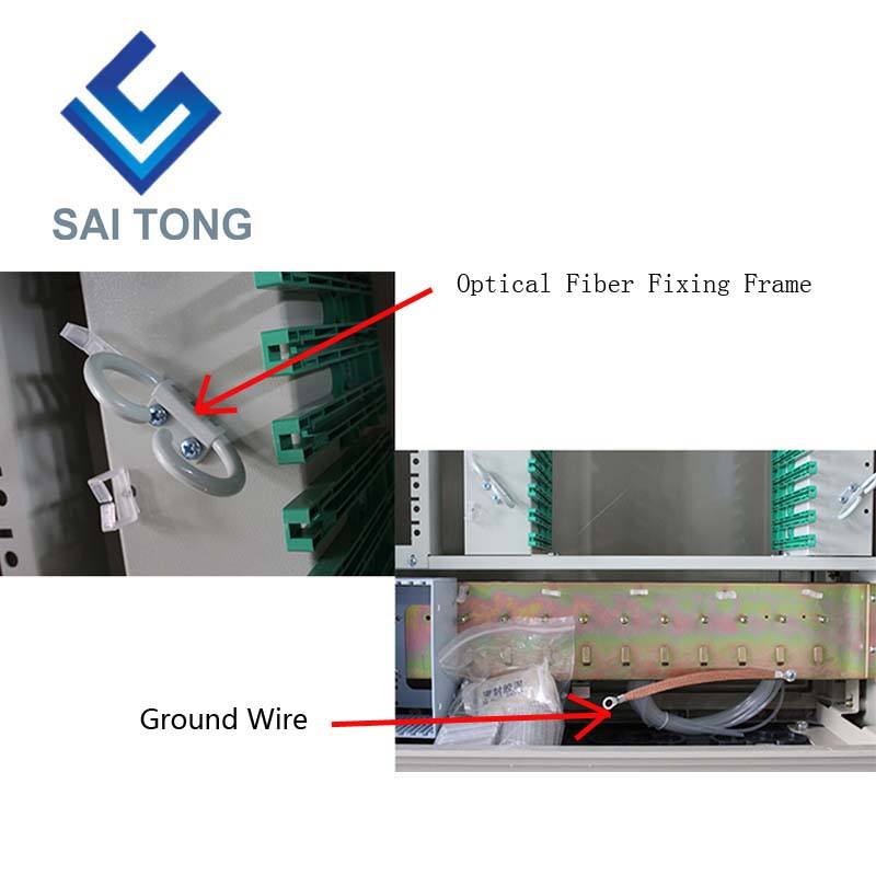 2022 Saitong FTTH 576 코어 SMC 광섬유 분배 교차 연결 캐비닛 광섬유 ftth 분배 캐비닛