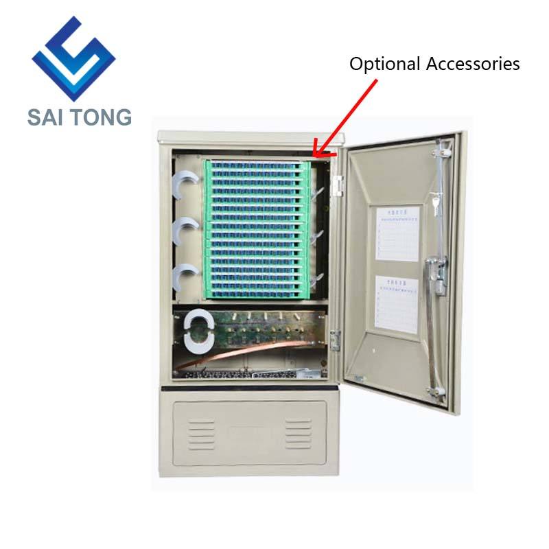 통신 장비 SMC 야외 방수 IP55 144 코어 광섬유 캐비닛 ODF의 SaiTong FTTH 144 코어 교차 연결 캐비닛