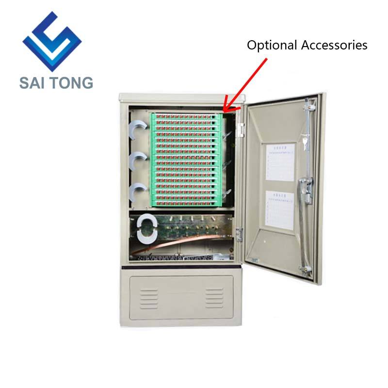 통신 장비 SMC 야외 방수 IP55 144 코어 광섬유 캐비닛 ODF의 SaiTong FTTH 144 코어 교차 연결 캐비닛