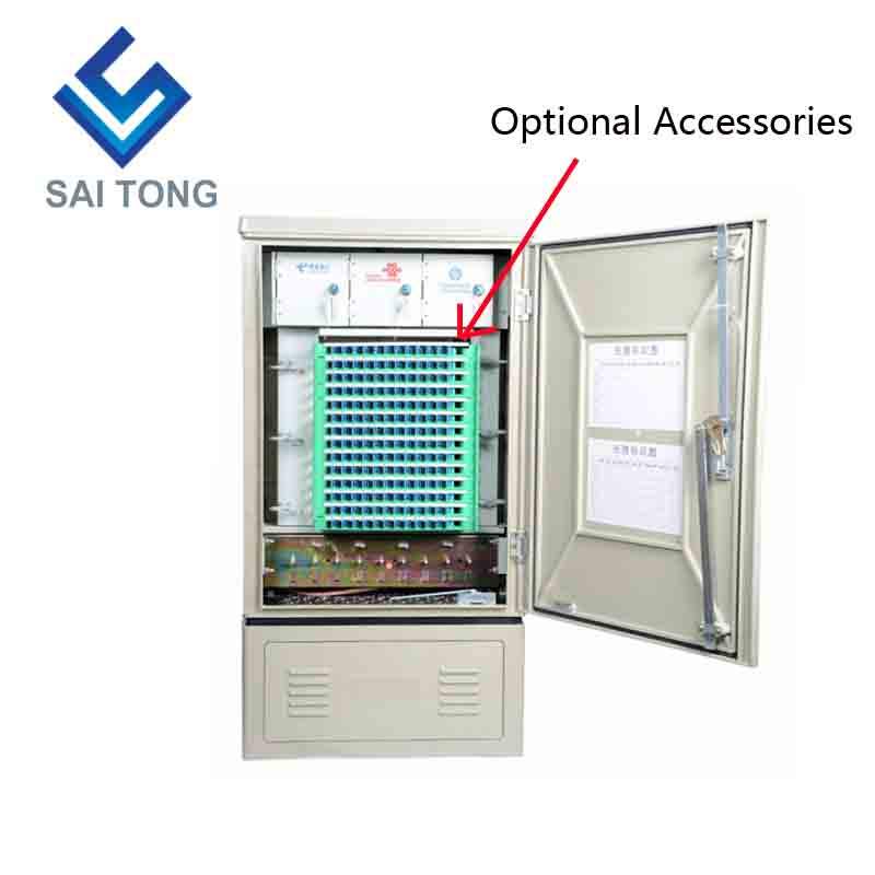 SaiTong FTTH 144 코어 광섬유 분배 캐비닛 야외 방수 IP55 144 코어 광섬유 캐비닛 ODF ODB