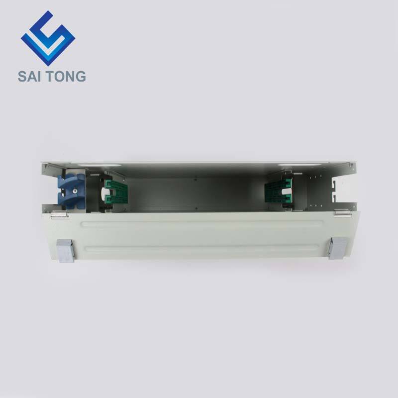 SaiTong FTTH 19 인치 랙 장착 24 포트 캐비닛 SC/FC ODF 2 U 24 코어 광섬유 분배 프레임 옵션 완전 부하