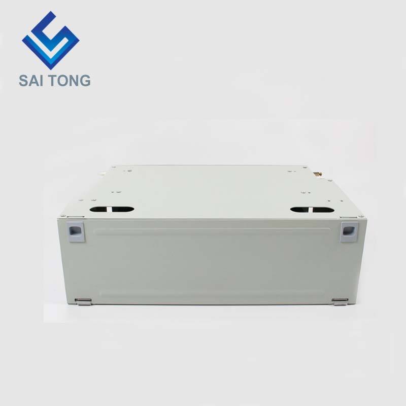 SaiTong FTTH 19 인치 랙 마운트 48 포트 캐비닛 SC/FC ODF 4 U 48 코어 광섬유 분배 프레임 옵션 완전 부하