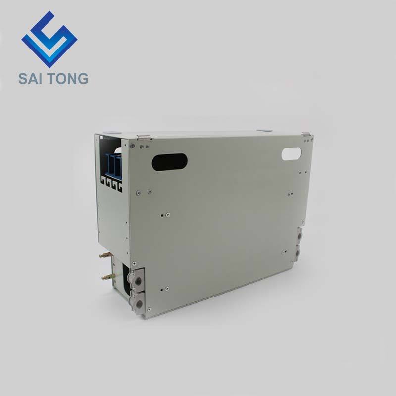 SaiTong FTTH 19 인치 랙 마운트 48 포트 캐비닛 SC/FC ODF 4 U 48 코어 광섬유 분배 프레임 옵션 완전 부하