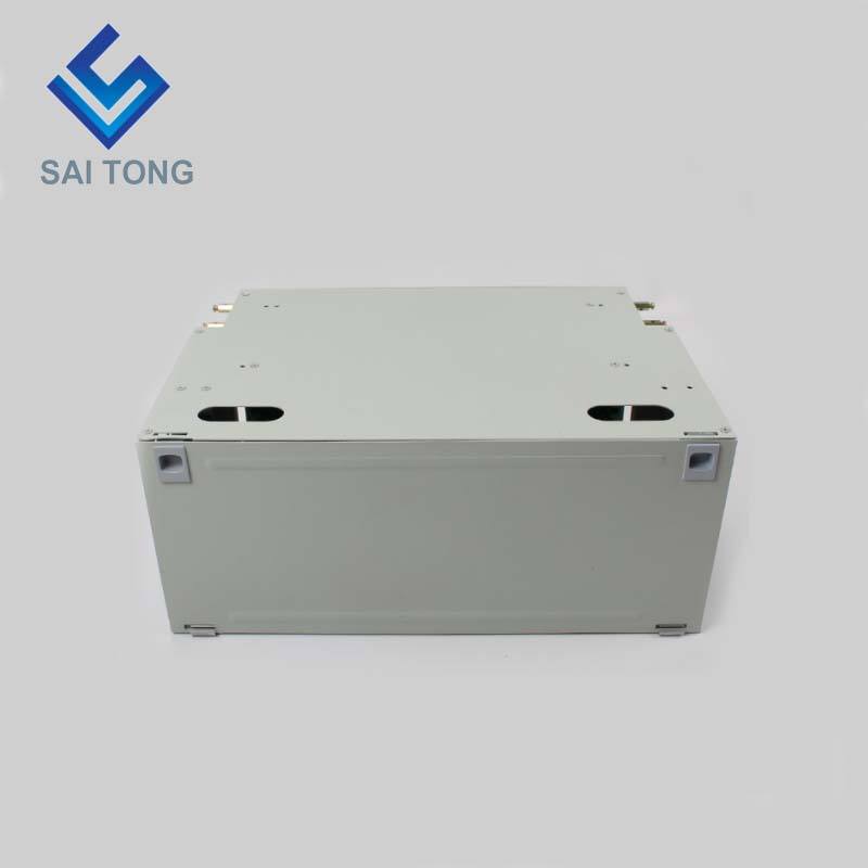 SaiTong FTTH 19 인치 랙 마운트 72 포트 캐비닛 SC/FC ODF 6 U 72 코어 광섬유 분배 프레임 옵션 완전 부하