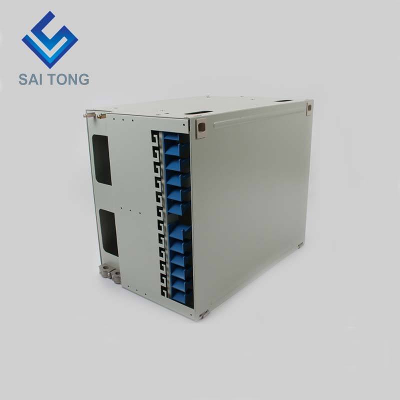 2022 SaiTong FTTH 19인치 랙 마운트 144 포트 캐비닛 SC/FC ODF 12U 144 코어 광섬유 분배 프레임 옵션 완전 부하