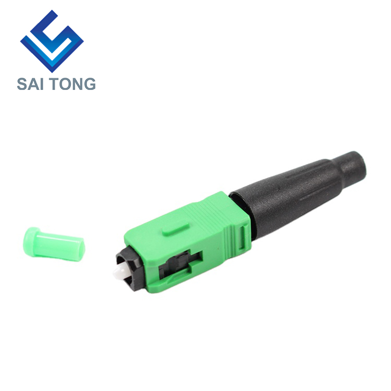 FTTH 광섬유 Saitong 광섬유 고속 커넥터 sc apc 녹색 광섬유 케이블 고속 커넥터 퀵 커넥터 필드 어셈블리 싱글 모드