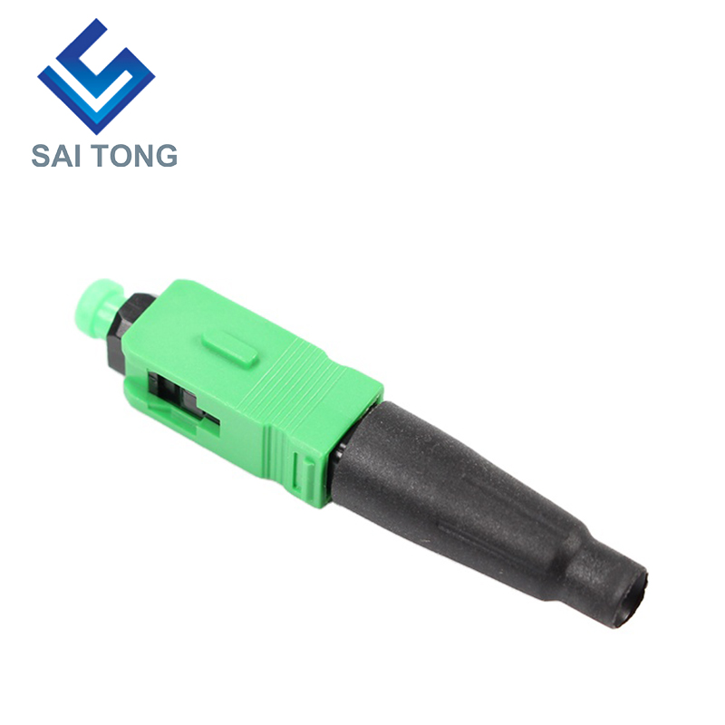 FTTH 광섬유 Saitong 광섬유 고속 커넥터 sc apc 녹색 광섬유 케이블 고속 커넥터 퀵 커넥터 필드 어셈블리 싱글 모드